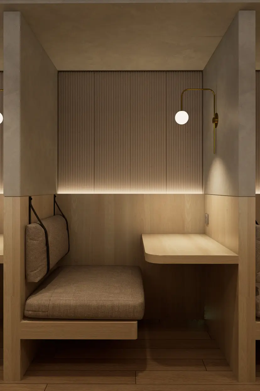 Cozy private office booth